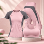 Women’s Premium 3-in-1 Gym Wear Set | T-Shirt, Sports Bra & Leggings - View 1